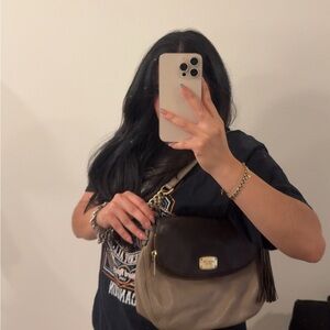 Michael kors pebbled leather bag